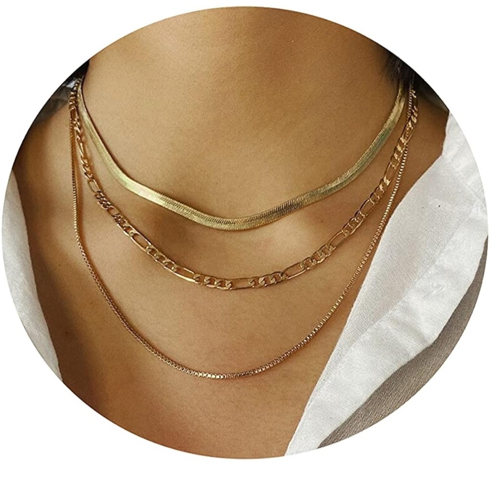Gold Layered Necklace Set